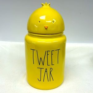 - RAE DUNN Artisan Collection ceramic lidded  TWEET JAR